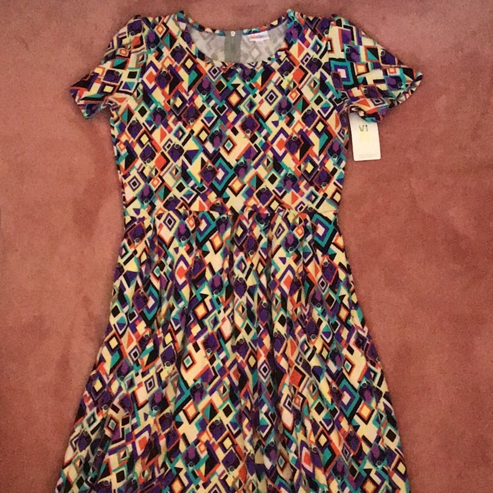 Lularoe Disney maleficent Amelia dress pockets XL